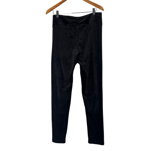 A293100 CUDDL DUDS Double Plush Velour Leggings Black L - Picture 4 of 6